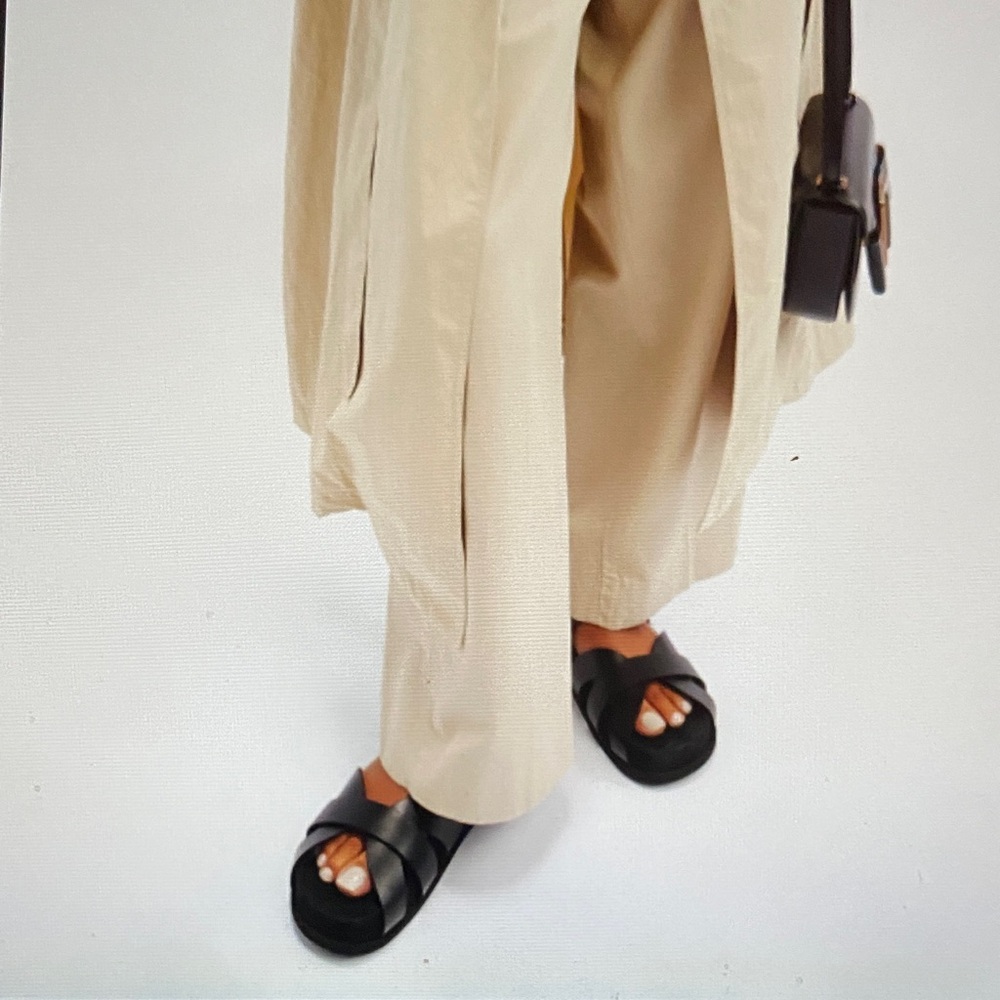 Neous Ibor Suede Leather Flat Slides Never Used Made in Italy 🇮🇹